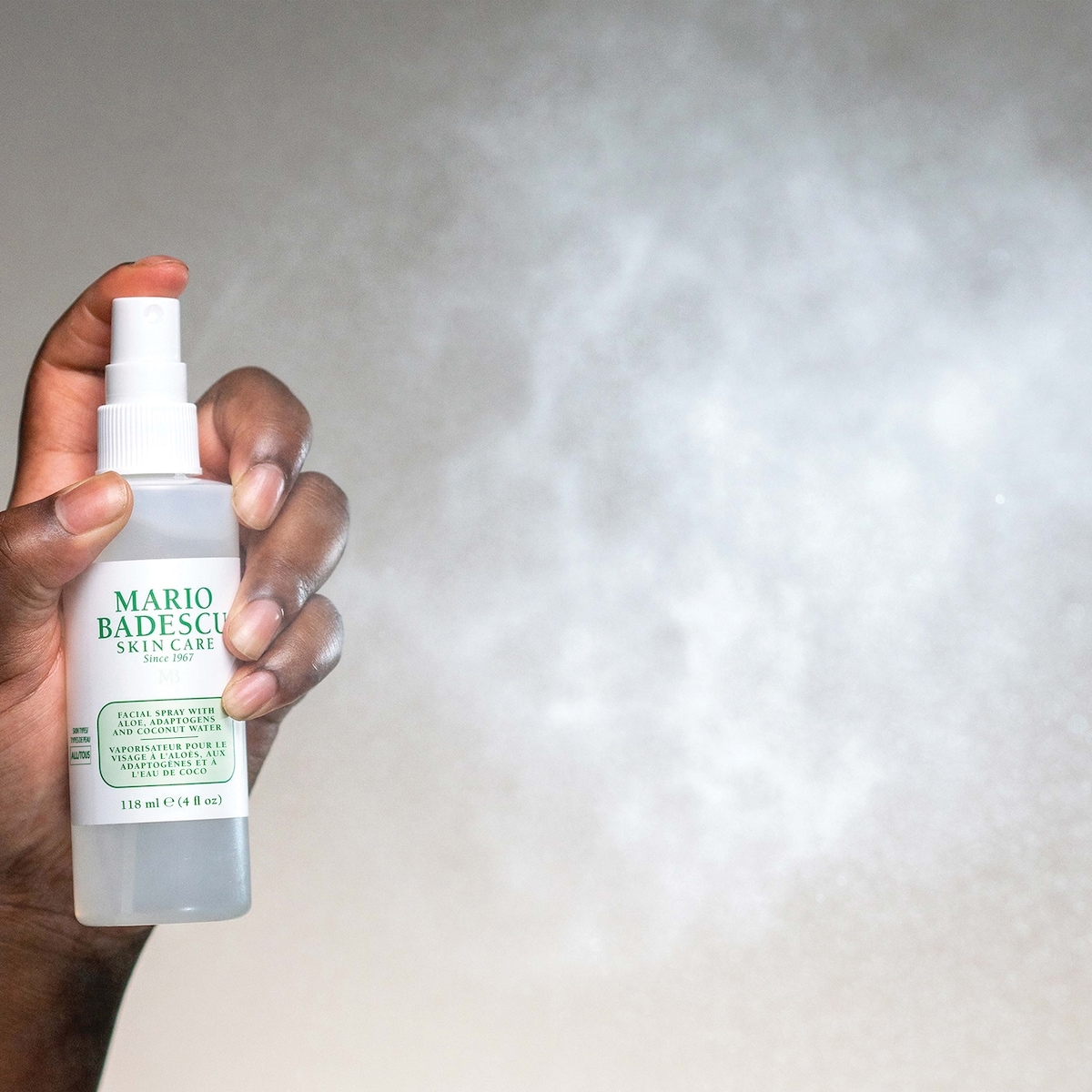 Vaporisateur pour le visage à l'aloès, aux adaptogènes et l'eau de coco