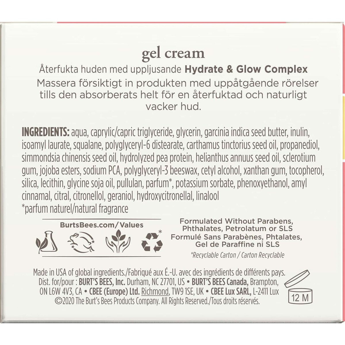 Burts Bees Truly Glowing Eye Gel Cream – 0.5 Oz (14 G), Feuchtigkeitscreme Mit Hydrate & Glow Komplex Für Augenpartie