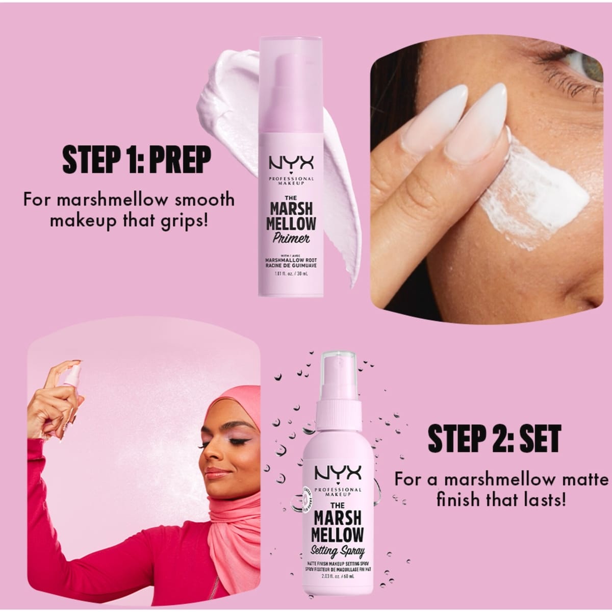 Base de teint floutante Marshmellow, Base de teint multi-fonctions, Formule végane, Multi-bénéfices 10 en 1