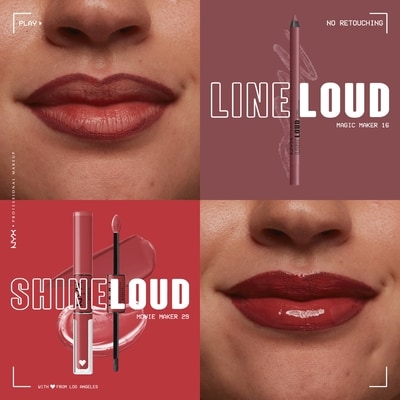 Shine Loud High Shine Lip colour, 16HR wear, Vegan Formula 3