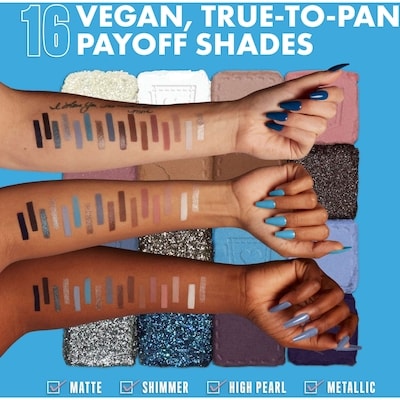 16-Shade Eyeshadow Ultimate Palette, Vegan Formula 3