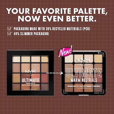 16-Shade Eyeshadow Ultimate Palette, Vegan Formula 3