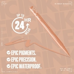 Epic Ink Liner, Waterproof Liquid Eyeliner, Flake Resistant & Smudge-Proof Formula, Flexible Brush Tip, Intense Pigment, Matte Finish 3
