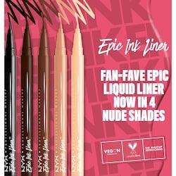 Epic Ink Liner, Waterproof Liquid Eyeliner, Flake Resistant & Smudge-Proof Formula, Flexible Brush Tip, Intense Pigment, Matte Finish 5