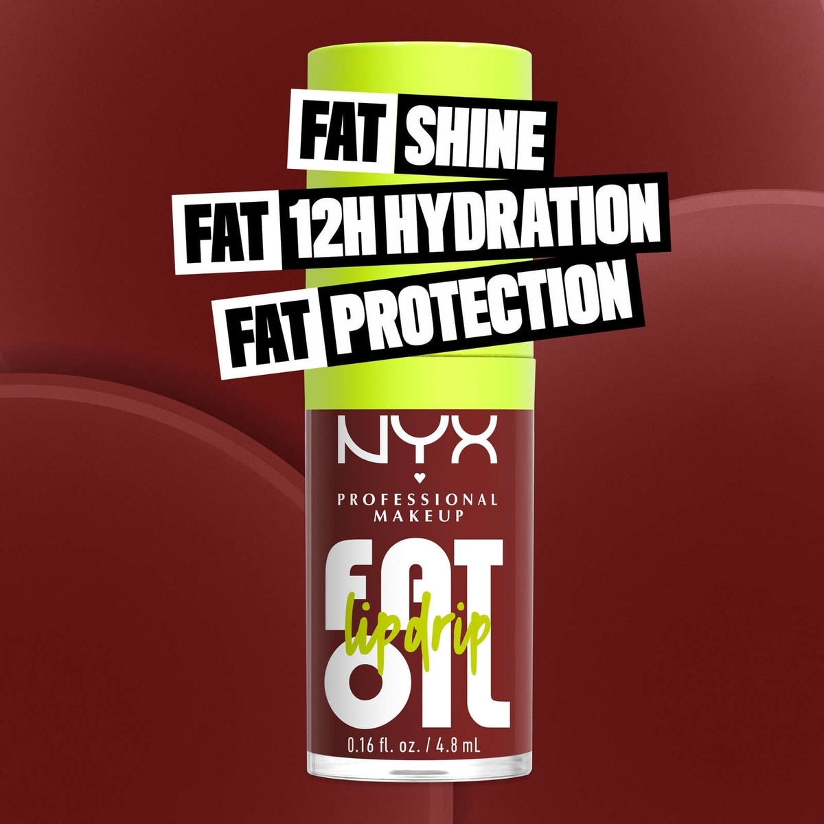 Fat Oil Lip Drip, Gloss, 12 HR Hydration, Non-sticky, High Shine Finish, Comfortable wear, Vegan Formula