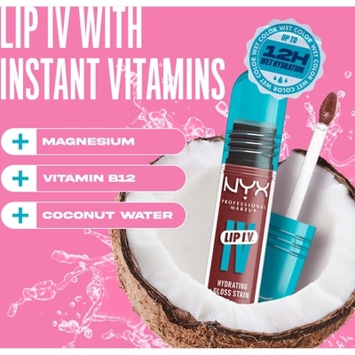 Lip IV Hydrating Gloss Stain, Up to 12H Hydration, Vegan Formula 5