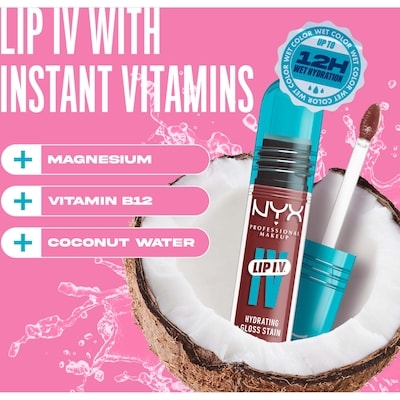 Lip IV Hydrating Gloss Stain, Up to 12H Hydration, Vegan Formula 5