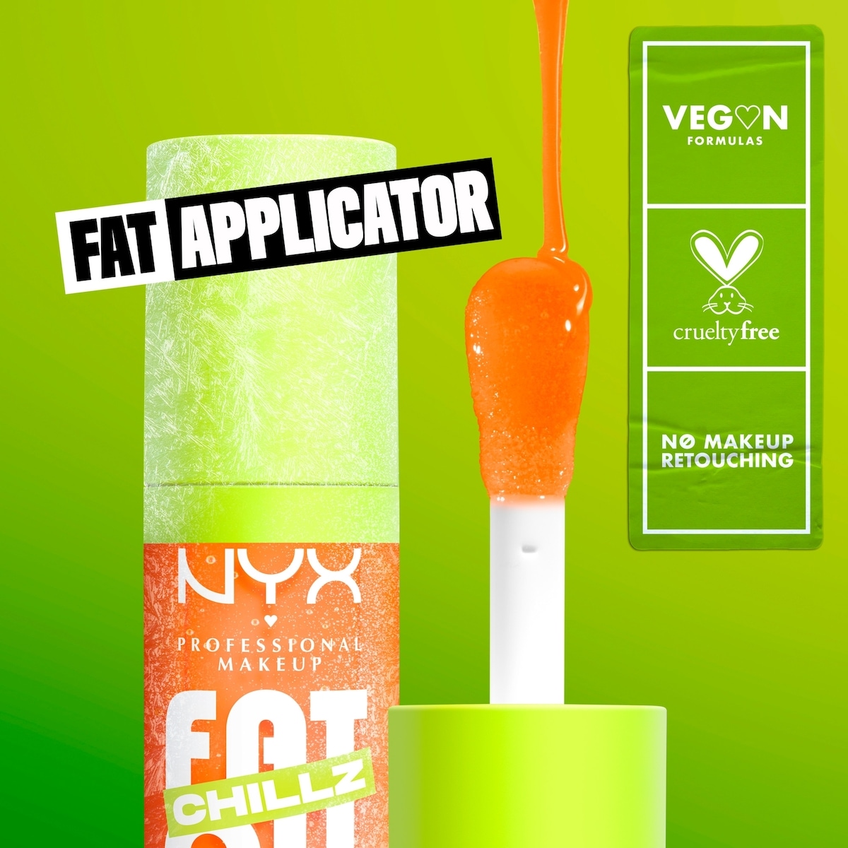 Fat Oil Lip Drip, Gloss, 12 HR Hydration, Non-sticky, High Shine Finish, Comfortable wear, Vegan Formula