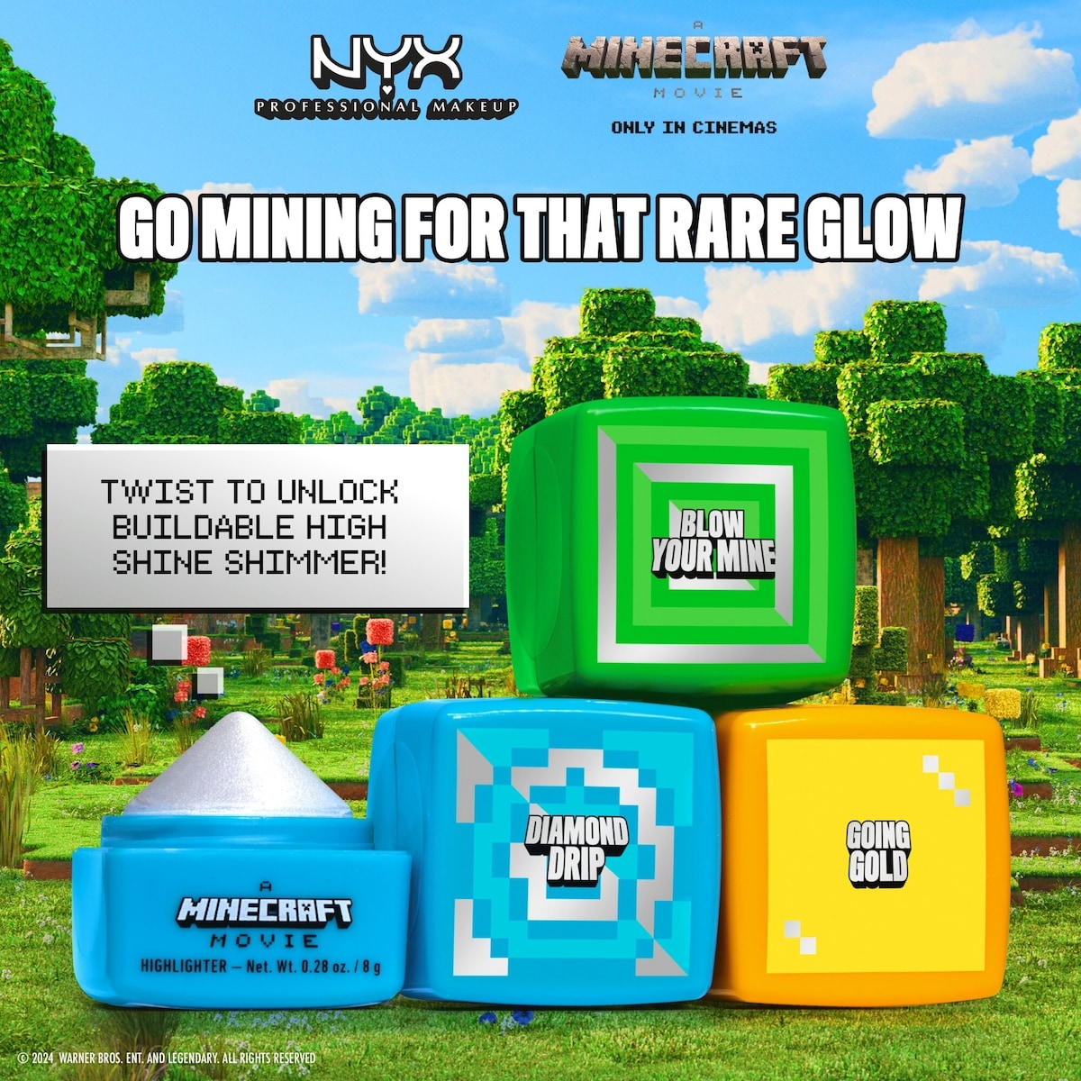 A MINECRAFT MOVIE Rare Highlight Balms