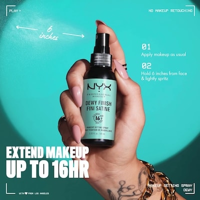 Dewy Finish Makeup Setting Spray, 16H Dewy Finish, Vegan Formula 3