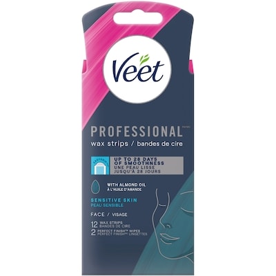 Professional™ Wax Strips, For Face, Sensitive Skin, With Almond Oil