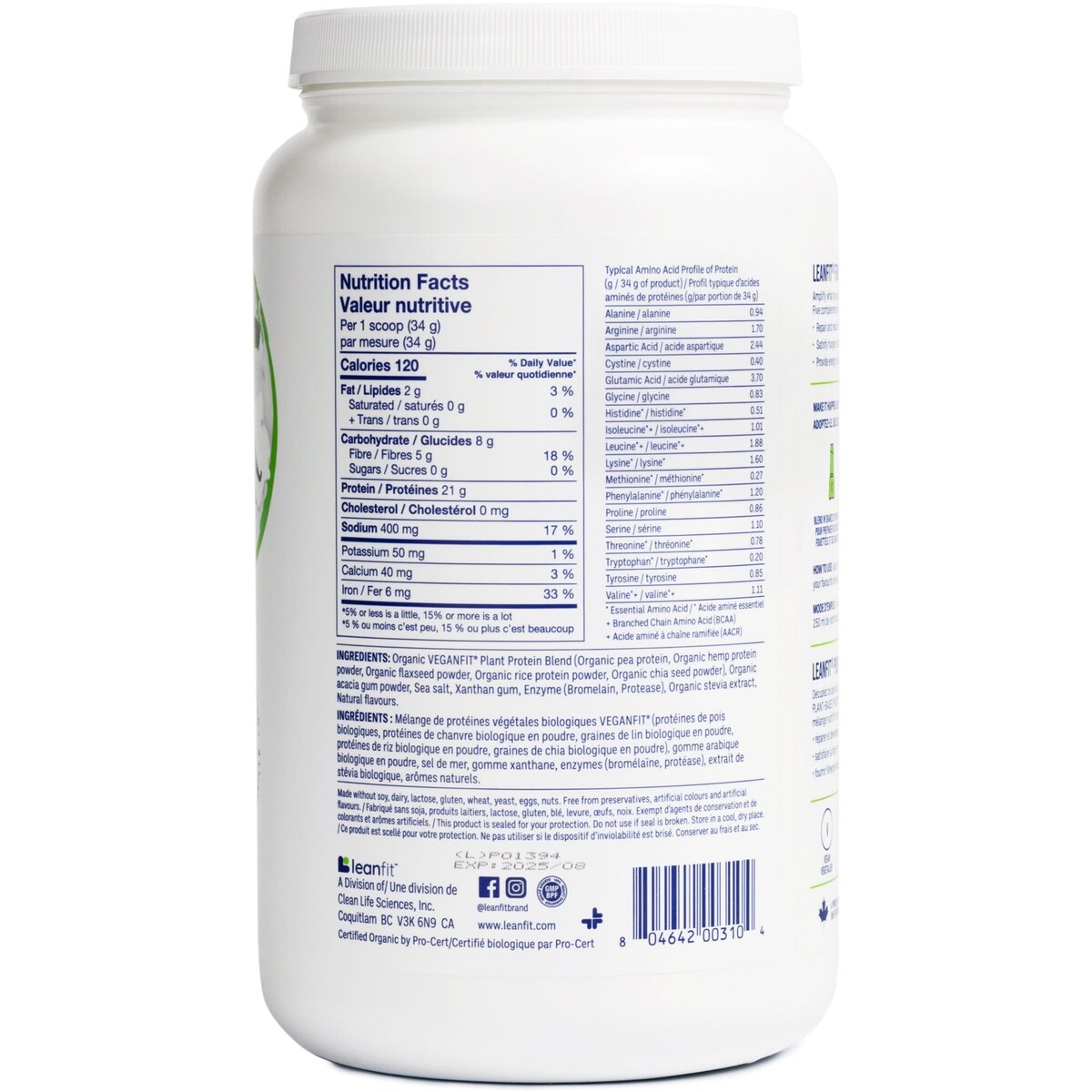 Organic Plant Protein Vanilla