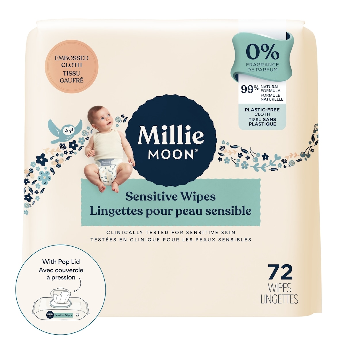 Lingettes sensibles Millie Moon