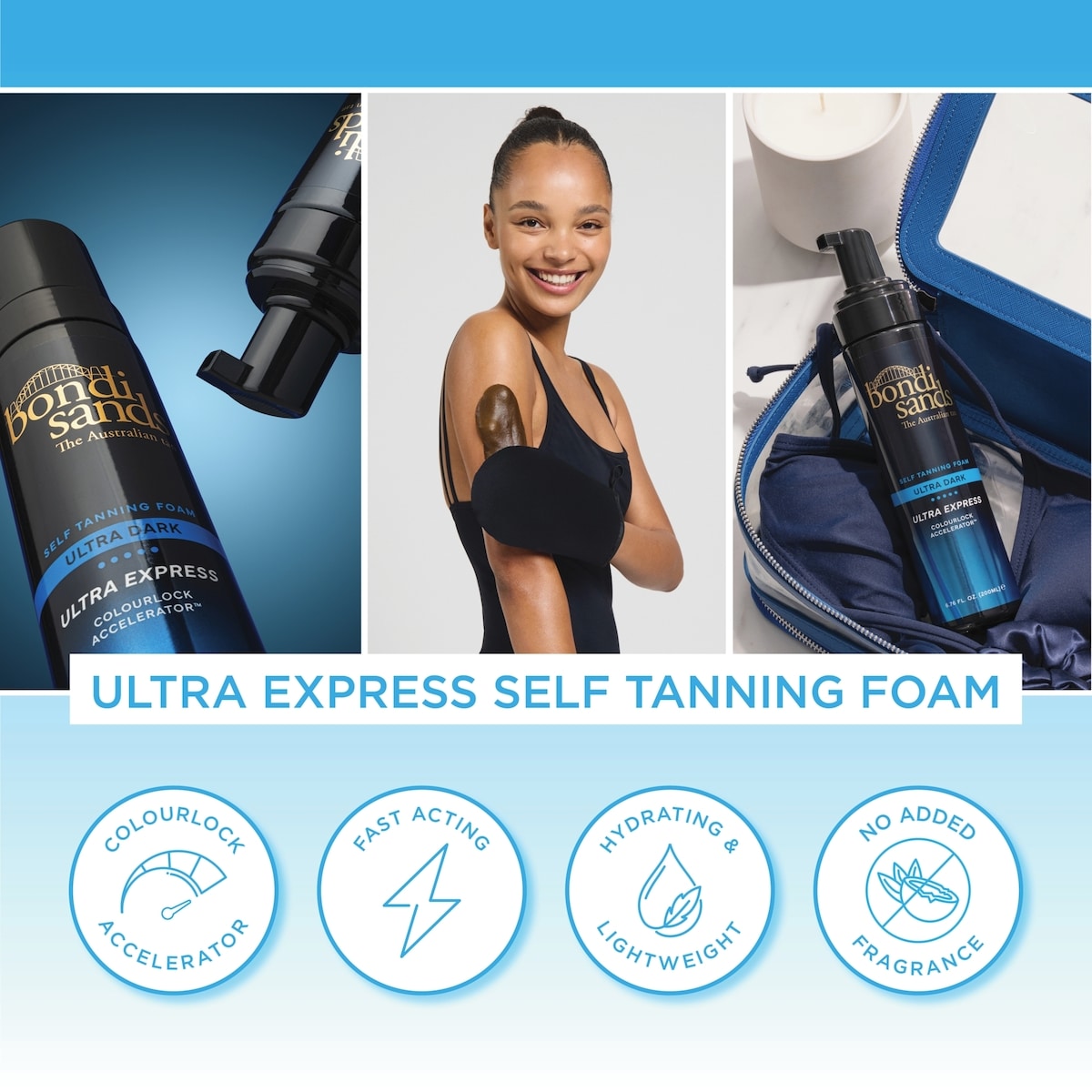 Bondi Sands Mousse Auto-bronzante Ultra Express Ultra-foncé 200ml