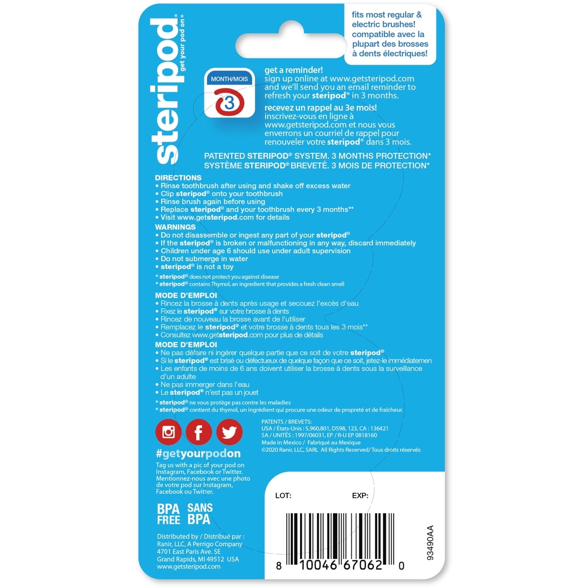 Steripod Kids Toothbrush Sanitizer
