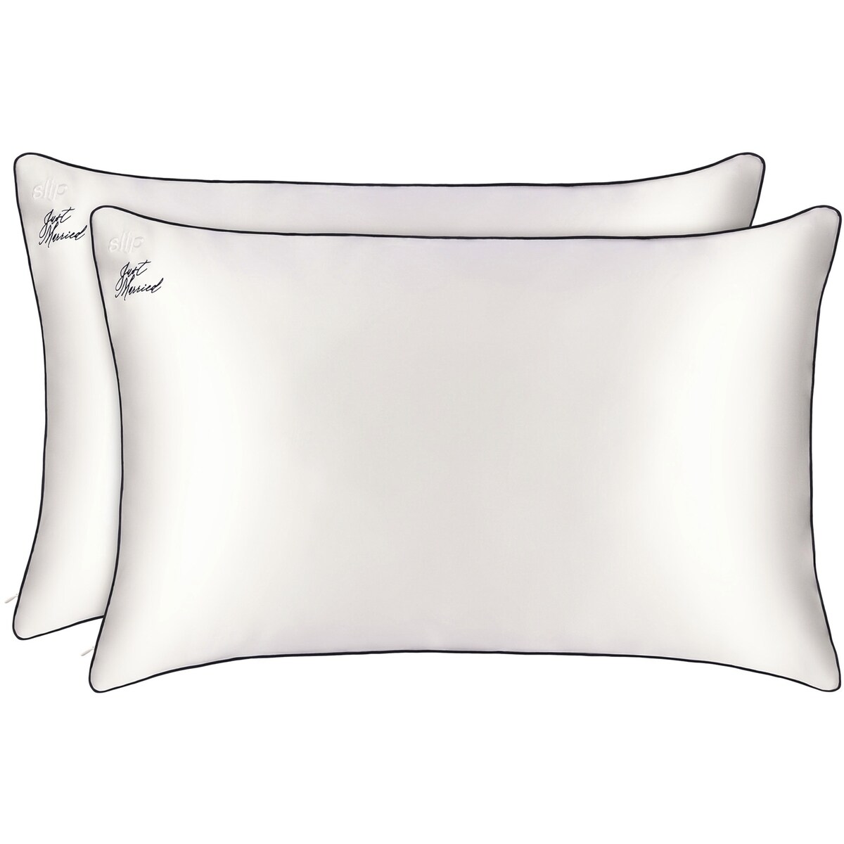 ensemble taies d'oreiller pure soie queen slip - tout juste marié