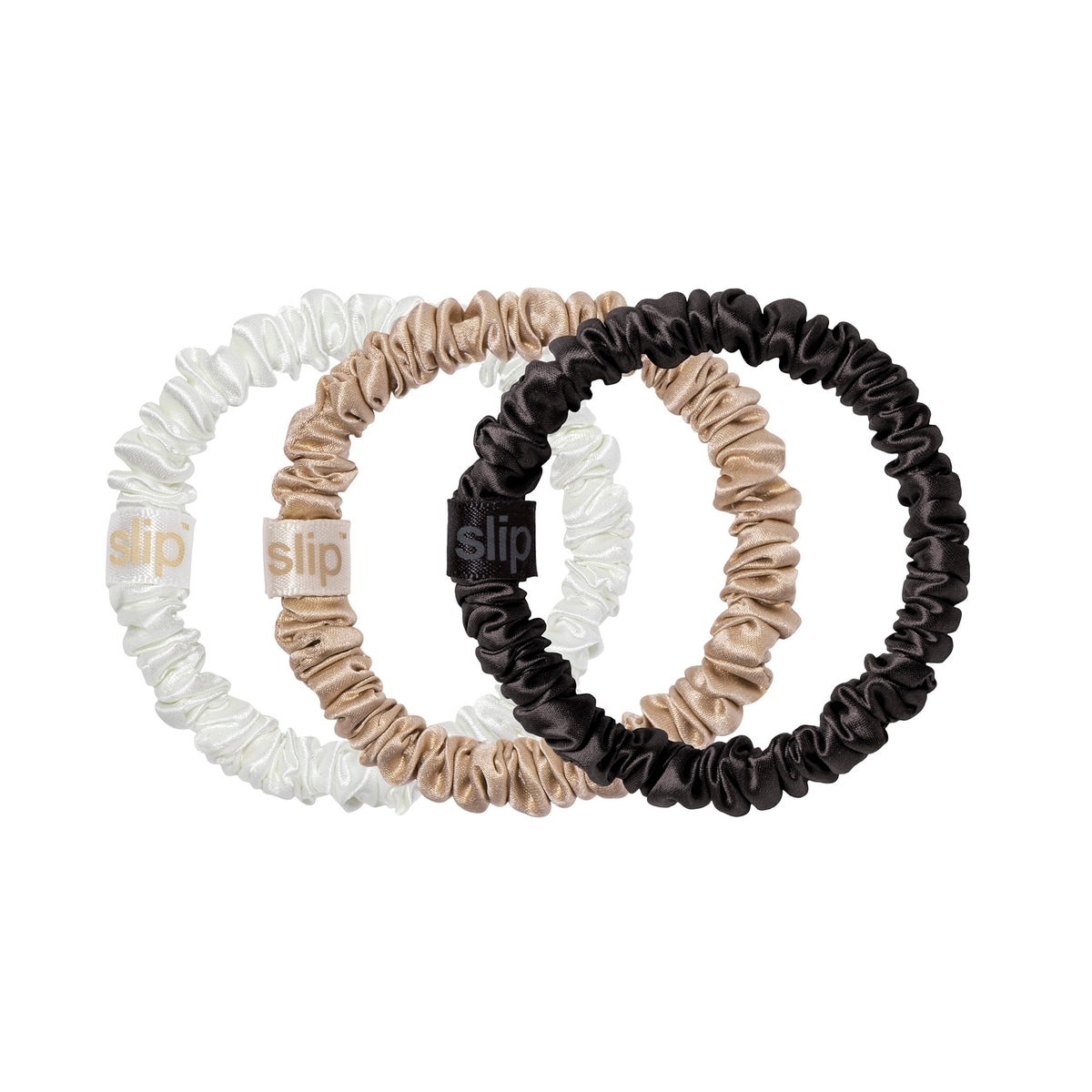 slip pure silk skinny scrunchie trio - dame