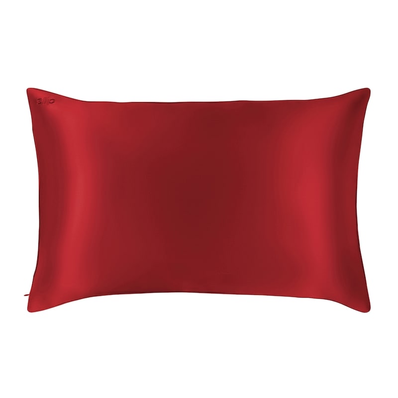 slip pure silk queen pillowcase - scarlet