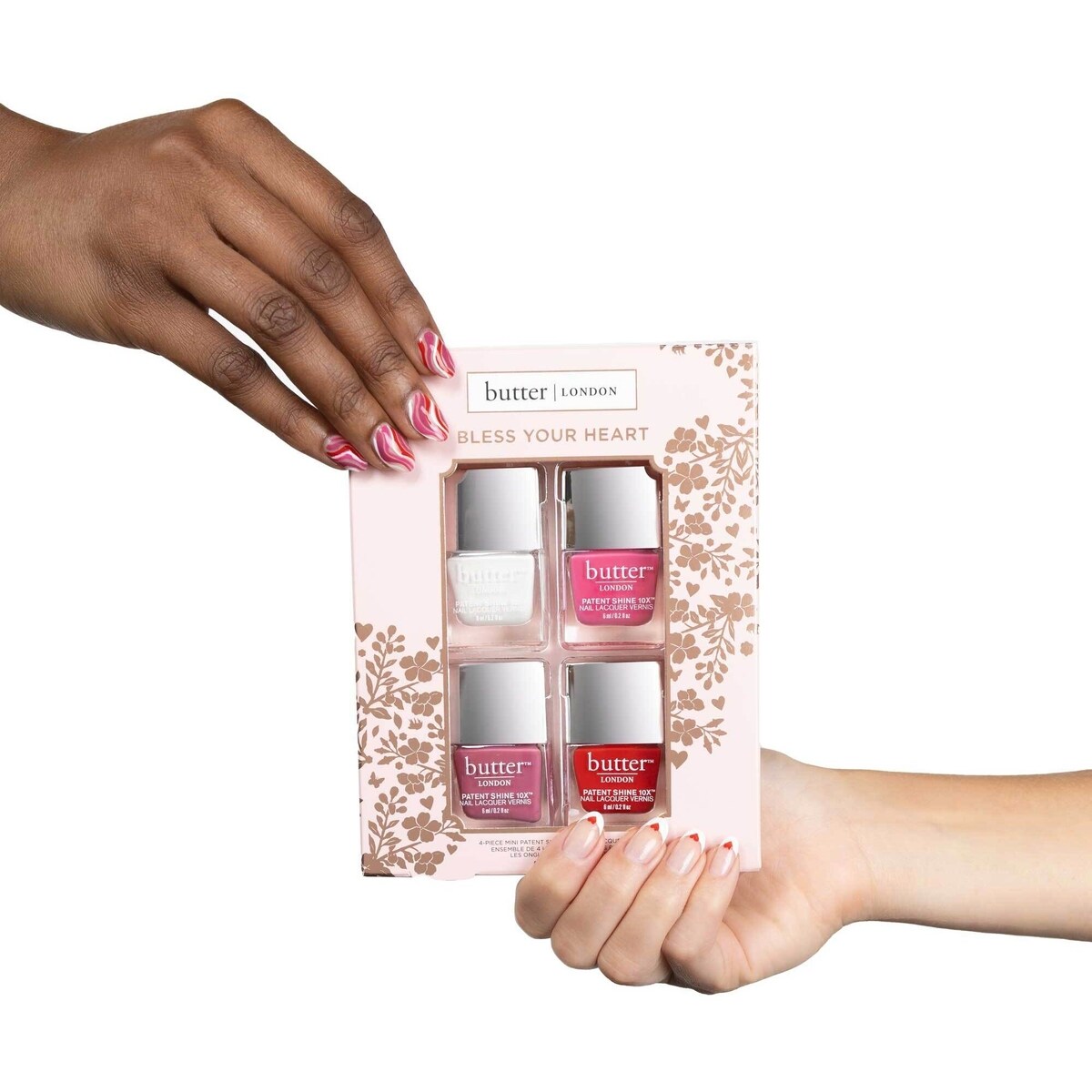 Ensemble de 4 laques miniatures pour les ongles Patent Shine 10X