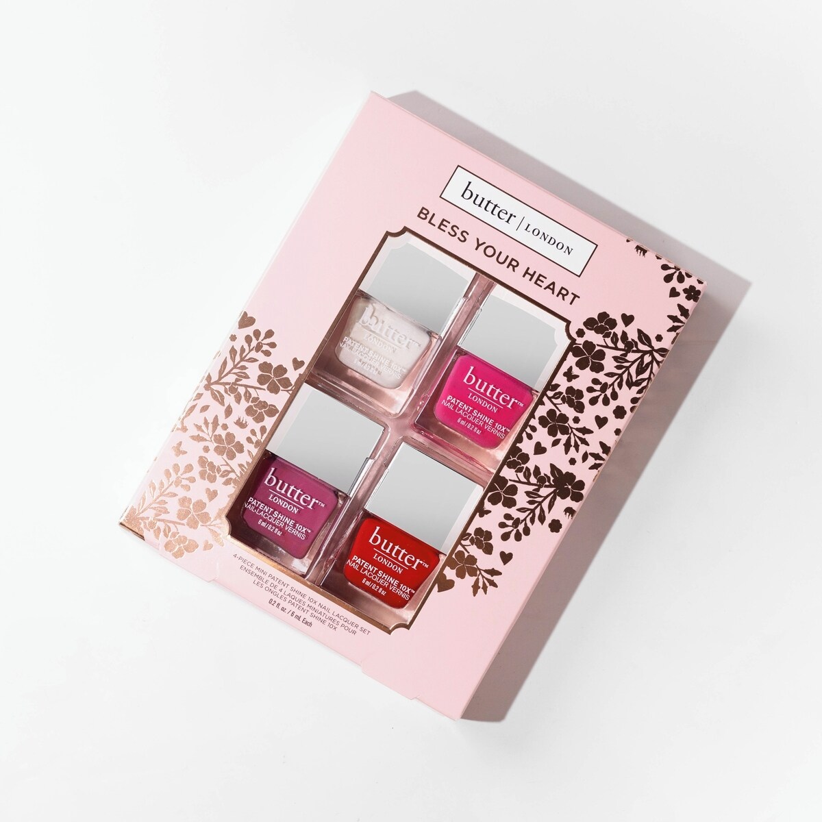 Ensemble de 4 laques miniatures pour les ongles Patent Shine 10X
