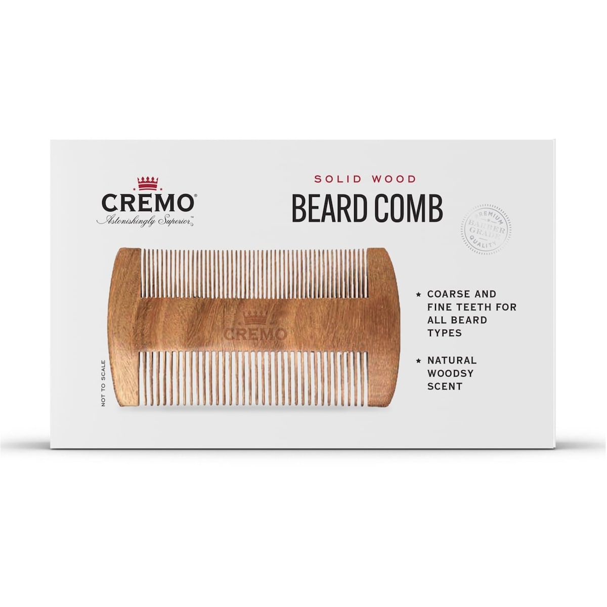 Peigne haut de gamme à double face pour la barbe de marque Cremo