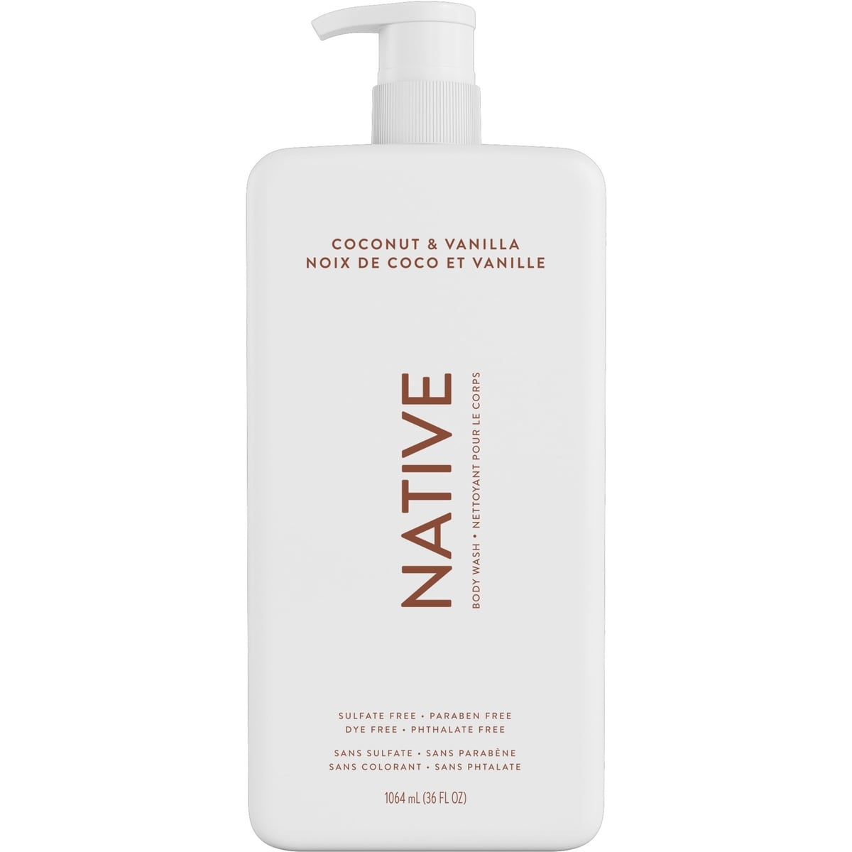 Nettoyant pour le corps noix de coco et vanille sans sulfate, sans parabènes