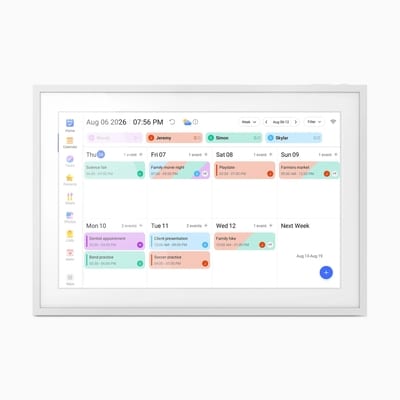 10.1" Smart Wi-Fi Digital Calendar & Photo Frame with Touchscreen IPS LCD Display