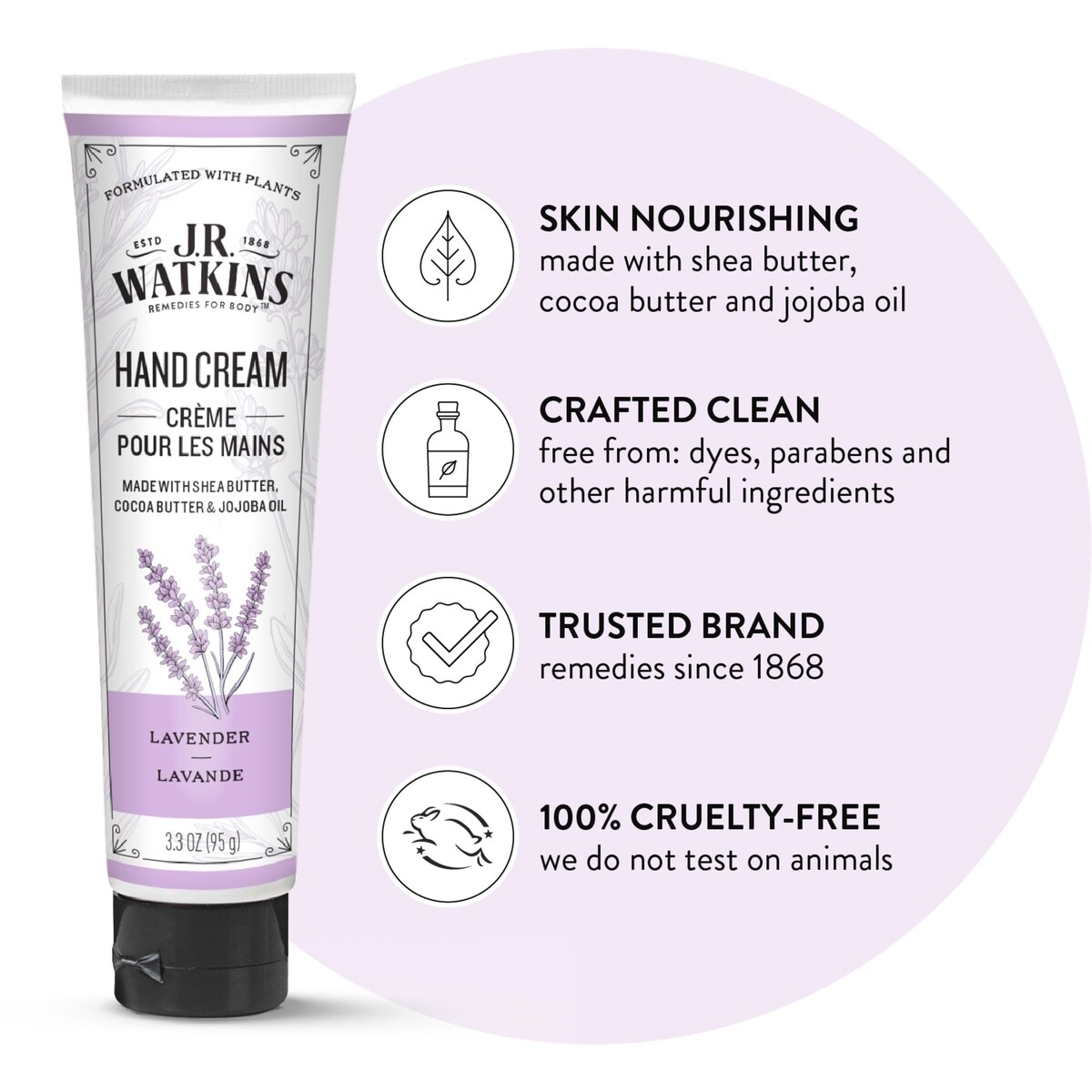 Crème pour les mains à la lavande