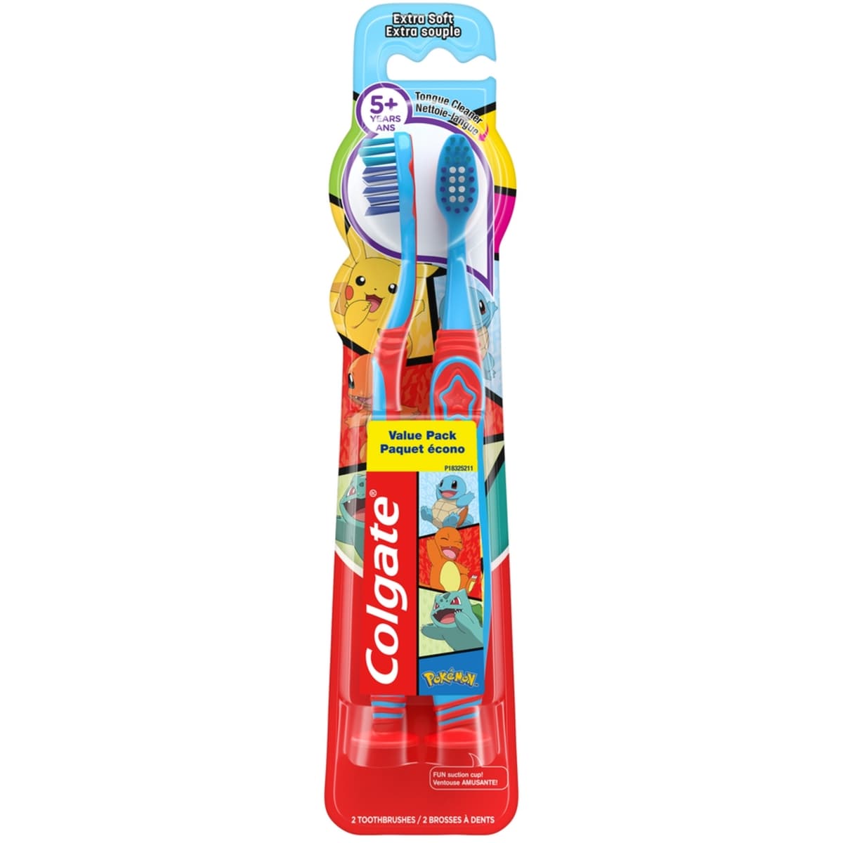Brosse à dents extra souple pour enfants Colgate Pokémon, pour enfants de 5 ans+