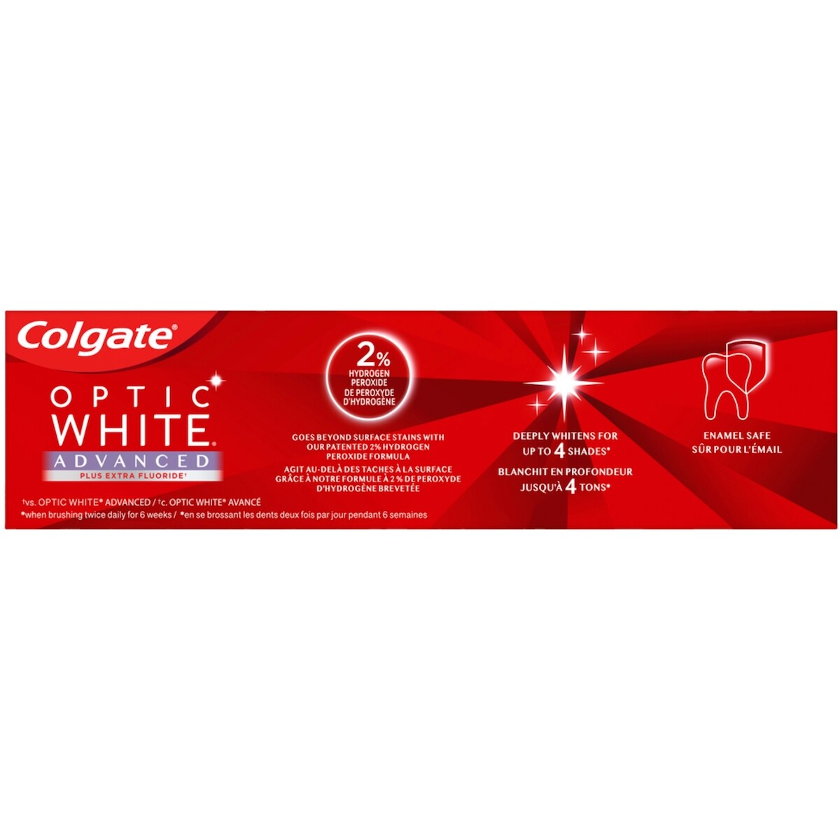 Dentifrice blanchissant Colgate Optic White Avancé Blanc oxygénant