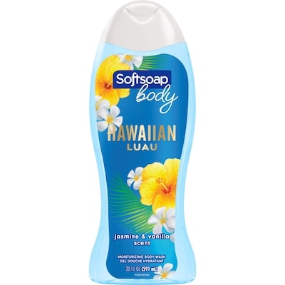 Moisturizing Body Wash Hawaiian Luau, Jasmine and Vanilla Scent, 20 oz Bottle