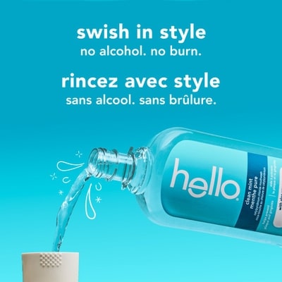 Rince-bouche Clean à la menthe sans alcool contre la mauvaise haleine, Sans Fluorure 5