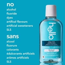 Rince-bouche Clean à la menthe sans alcool contre la mauvaise haleine, Sans Fluorure 6