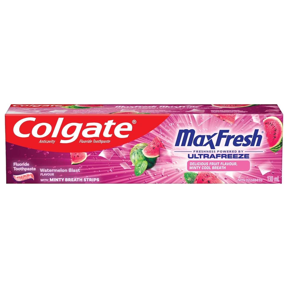 Dentifrice au fluorure MaxFresh, Explosion De Melon D'eau