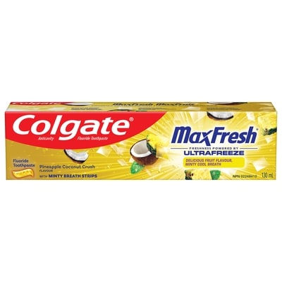 MaxFresh Fluoride Toothpaste, Pineapple Coconut Crush