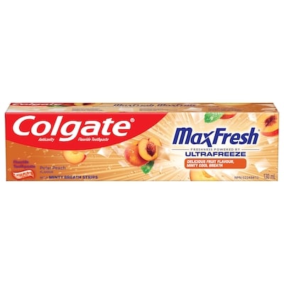 MaxFresh Fluoride Toothpaste, Polar Peach