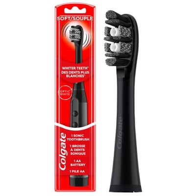 Optic White Adult Sonic Battery Toothbrush, Soft