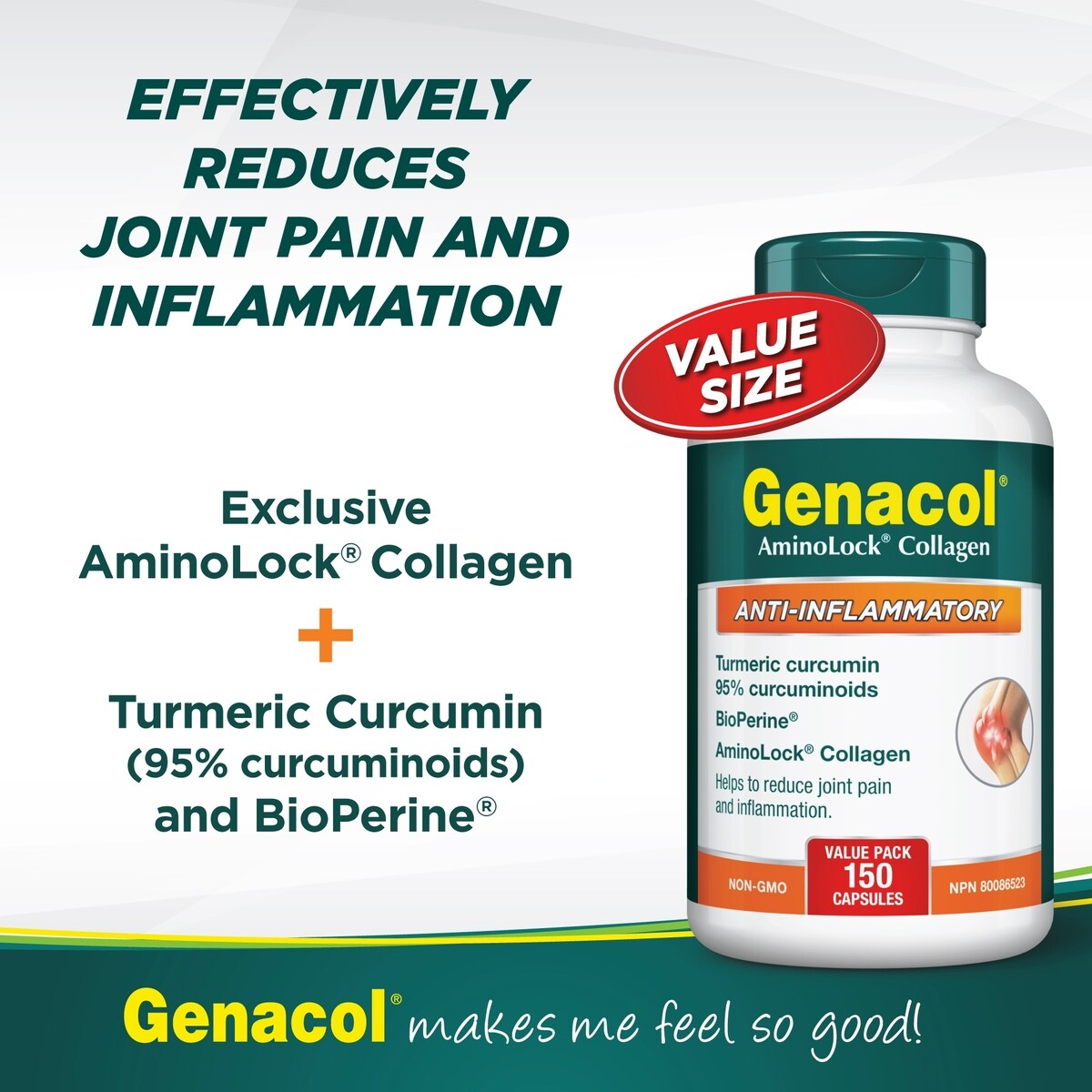 Anti-Inflammatoire avec Collagène AminoLock, Curcumine de Curcuma et BioPerine