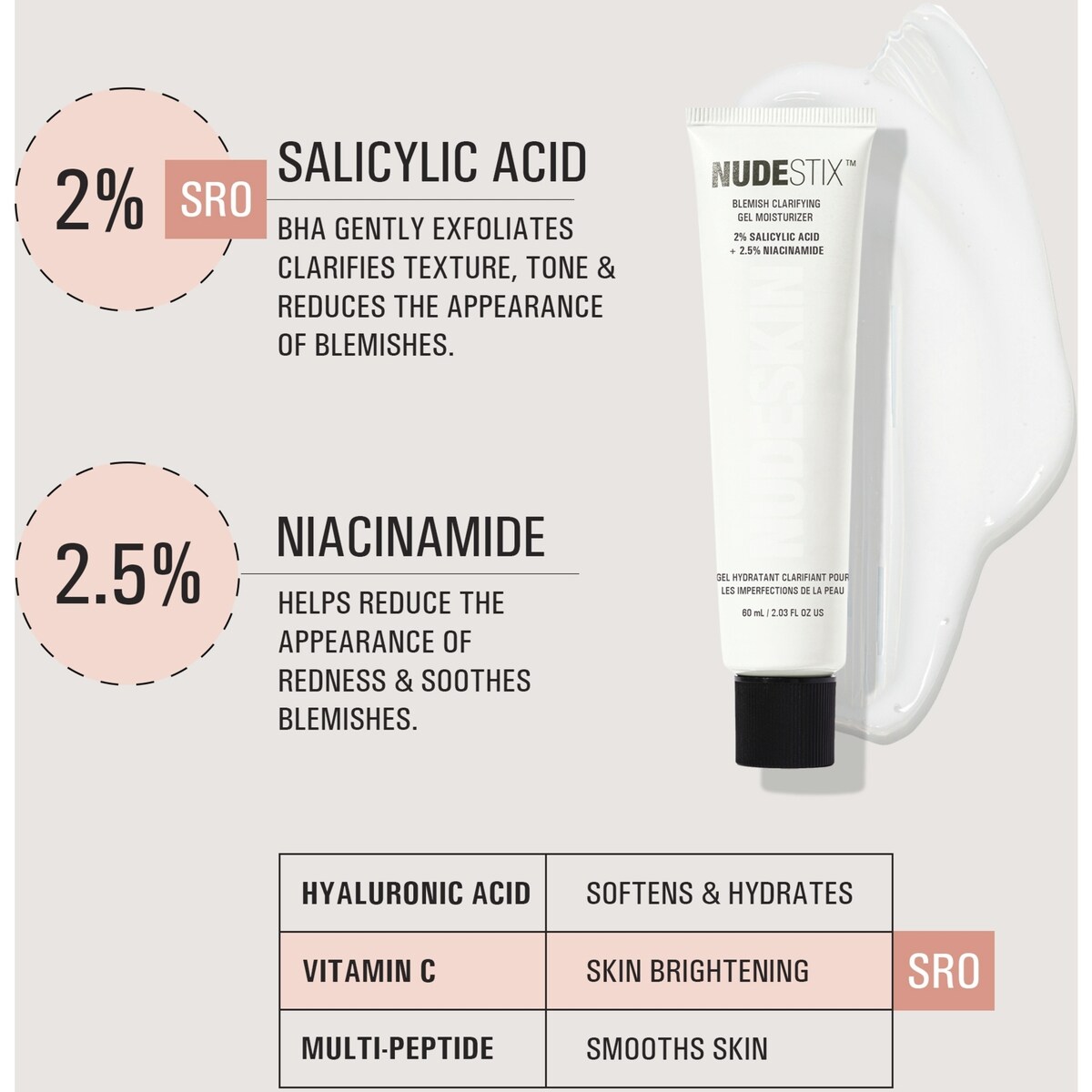 NUDESKIN Blemish Clarifying Gel Moisturizer
