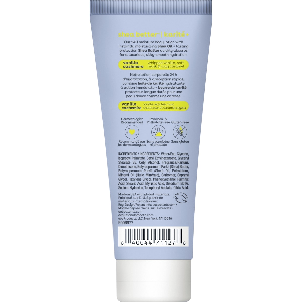 Shea Better 24H Moisture Body Lotion, Vanilla Cashmere, Travel Size