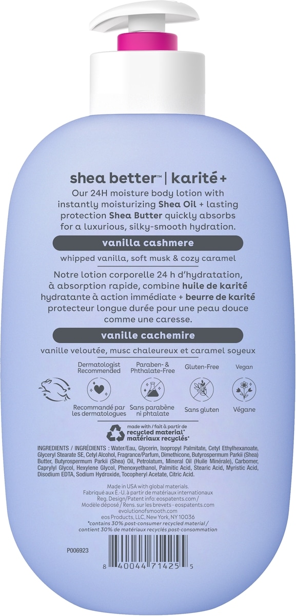 Shea Better 24H Moisture Body Lotion, Vanilla Cashmere