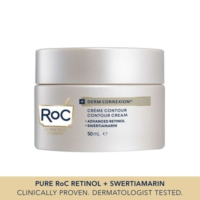 Derm Correxion® Neck Cream With Hyaluronic Acid And Advanced Retinol To Visibly Tighten & Lift Horizontal Neck Lines, Facial Moisturiser To Contour Face, Neck And Jawline, 50Ml