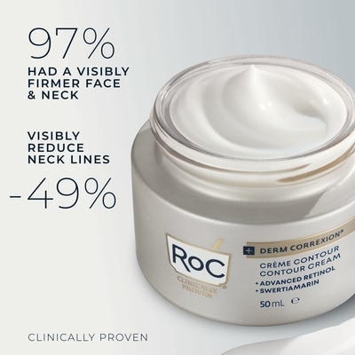 Derm Correxion® Neck Cream With Hyaluronic Acid And Advanced Retinol To Visibly Tighten & Lift Horizontal Neck Lines, Facial Moisturiser To Contour Face, Neck And Jawline, 50Ml 3