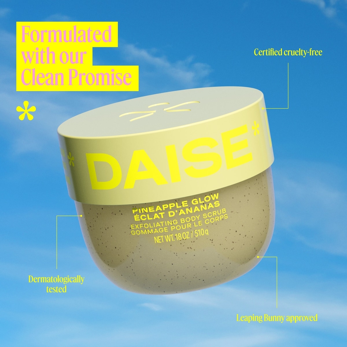 DAISE Exfoliating Body Scrub in Pineapple Glow