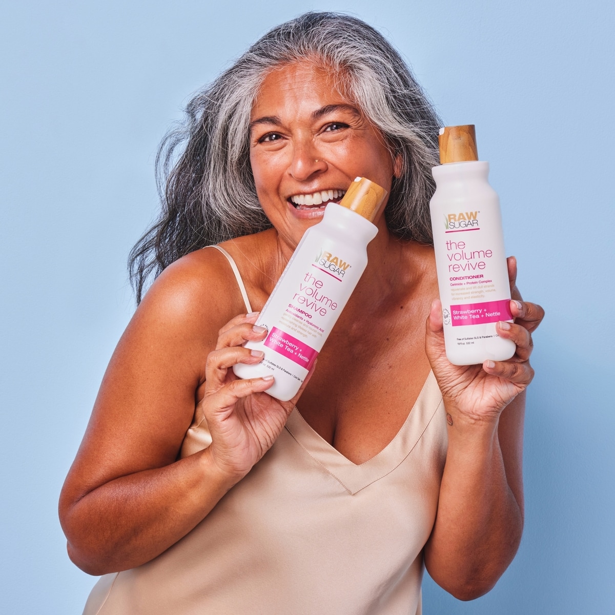 le soin raviveur de volume - Fraise + Thé blanc + Ortie shampoing
