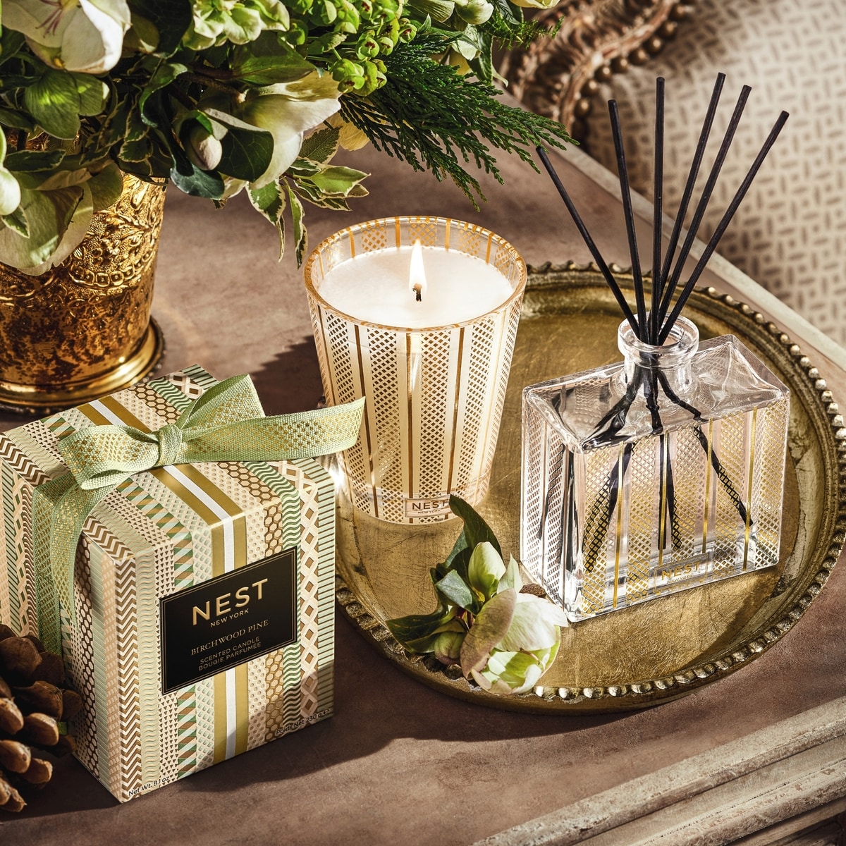 Bougie classique Bouleau et pin