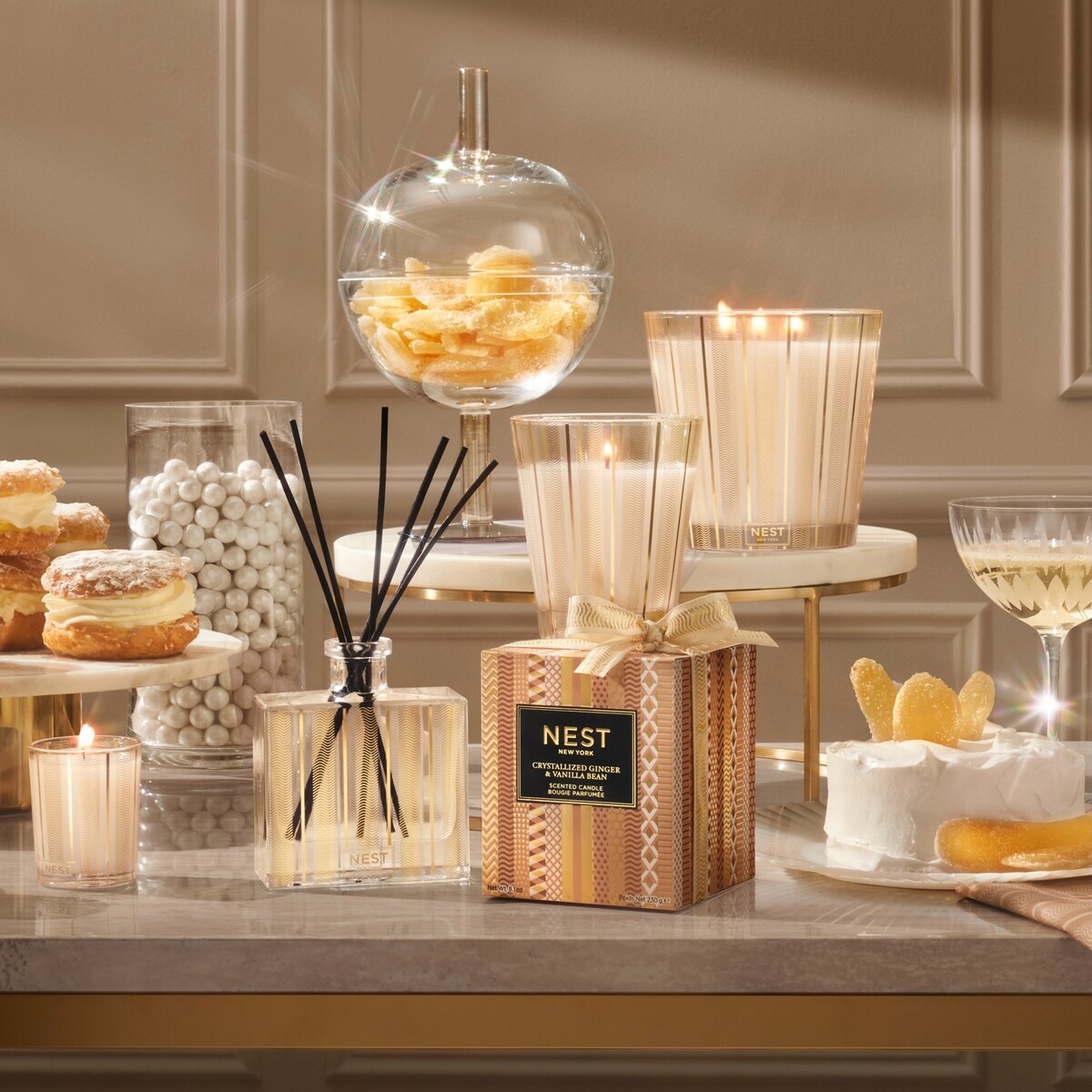 NEST New York Crystallized Ginger & Vanilla Bean 3-Wick Candle