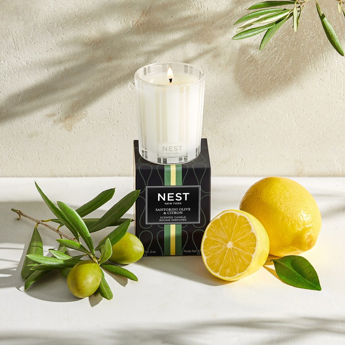Bougie votive Santorini Olive & Citron