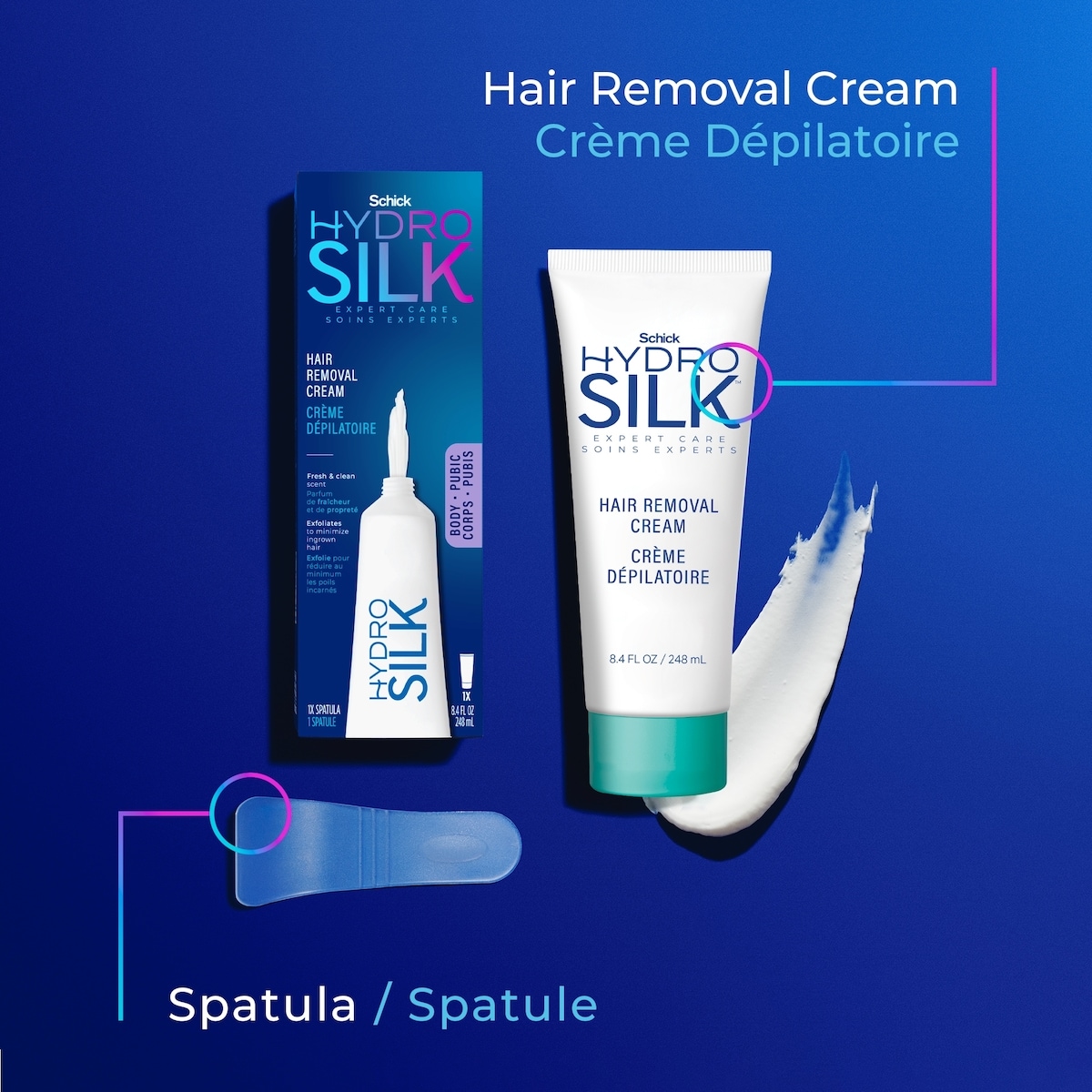 Crème dépilatoire 2-en-1 Hydro Silk®