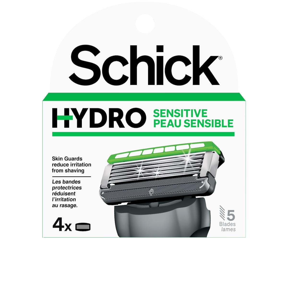 Cartouches de lames Schick Hydro Skin Comfort pour hommes avec gel apaisant pour peaux sensibles